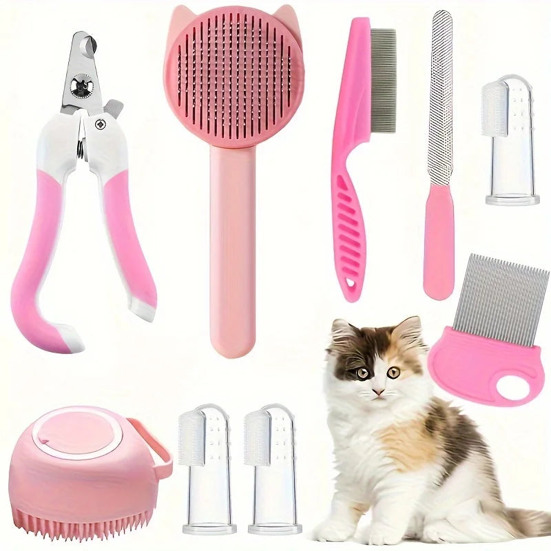 Kit de Toilettage Complet 8-en-1 – Rose